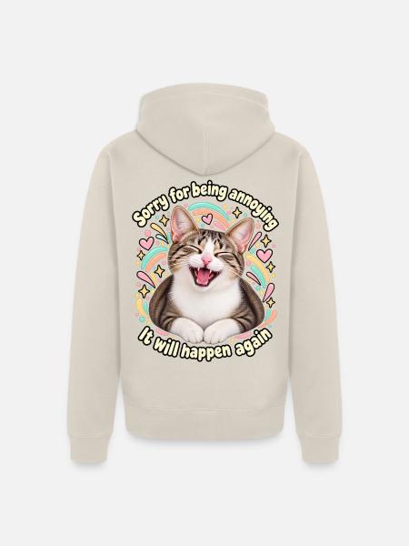 Entschuldigung, dass ich nervig bin. - Unisex Premium Bio Zip Hoodie - Beige
