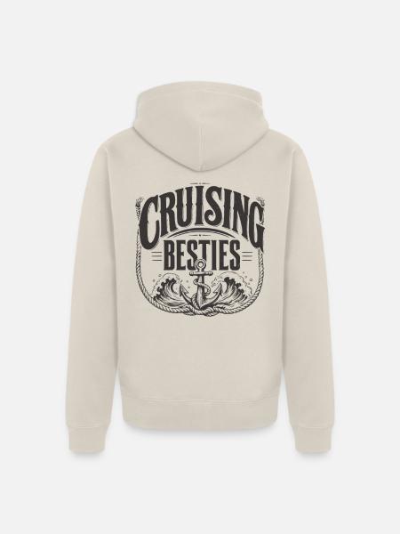 Cruising Besties - Unisex Premium Bio Zip Hoodie - Beige