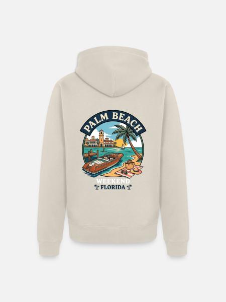 Palm Beach Wochenende - Unisex Premium Bio Zip Hoodie - Beige