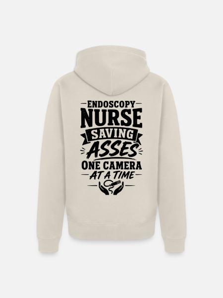 Endoskopie Pflege - Unisex Premium Bio Zip Hoodie - Beige