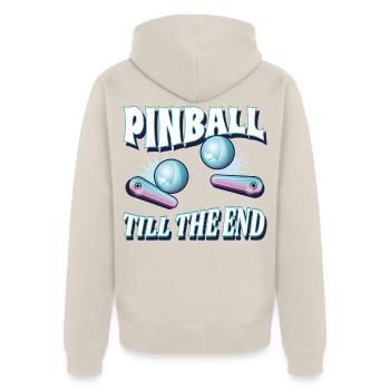  Flipper Flipperautomat Pinballs Arcade Game - Unisex Premium Bio Zip Hoodie - Beige - Hinten - Thijin (182cm)