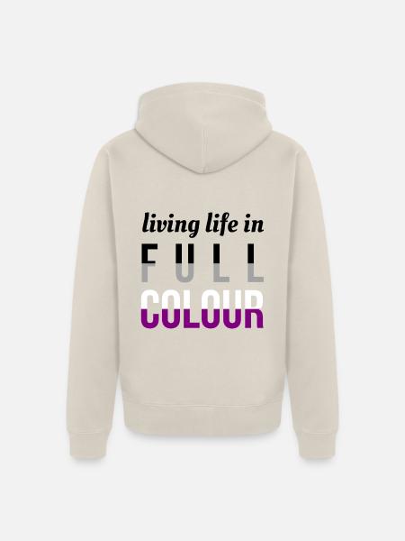 Full Colour asexuell - Unisex Premium Bio Zip Hoodie - Beige