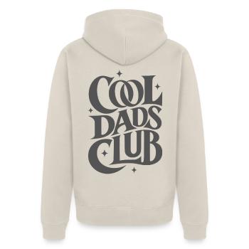 Cool Dads Club - Unisex Premium Bio Zip Hoodie - Beige - Hinten - Thijin (182cm)
