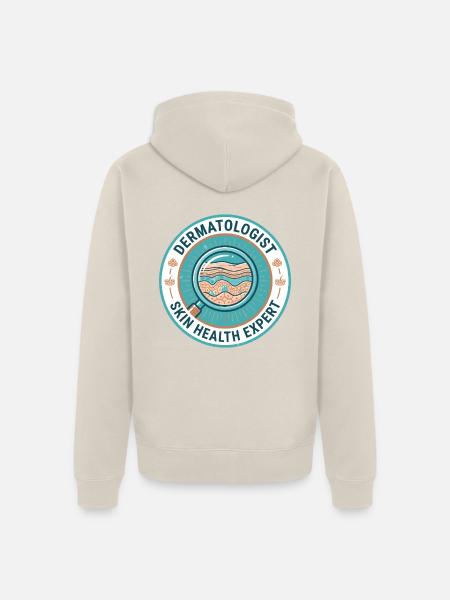 Dermatologe Hautgesundheits-Epidermis-Abzeichen-Geschenk - Unisex Premium Bio Zip Hoodie - Beige