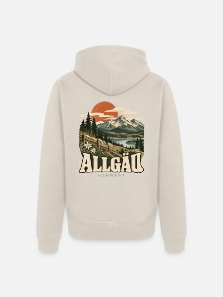 Allgäu Germany Alpine Nature - Unisex Premium Bio Zip Hoodie - Beige