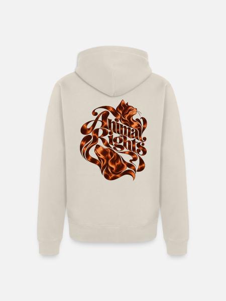 Animal Rights Dark Cats - Unisex Premium Bio Zip Hoodie - Beige