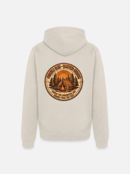 PERKELE CLUB – Campingabteilung - Unisex Premium Bio Zip Hoodie - Beige