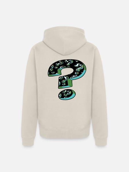 Fragezeichen 1 - Unisex Premium Bio Zip Hoodie - Beige