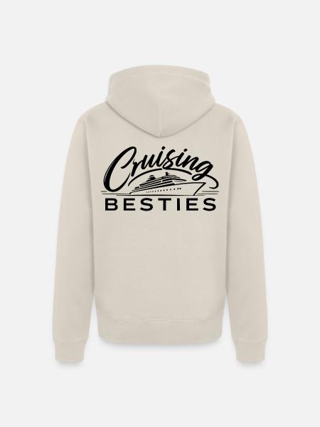Cruising Besties - Unisex Premium Bio Zip Hoodie - Beige