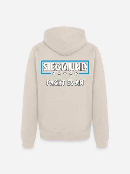 SIEGMUND - Unisex Premium Bio Zip Hoodie - Beige