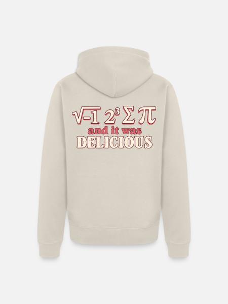 Mathemenü mit Pi und Summenzeichen - Unisex Premium Bio Zip Hoodie - Beige