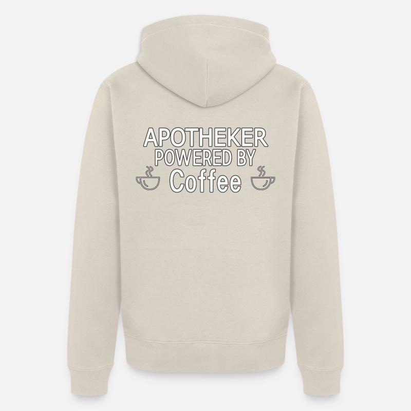 Pharmacien propulsé par le café - Veste à capuche bio Premium Unisexe - beige