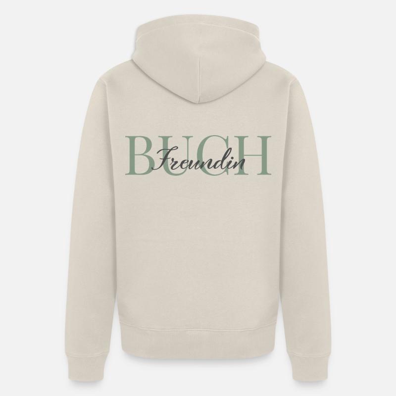 Ami du lecteur Vert-Gris - Veste à capuche bio Premium Unisexe - beige