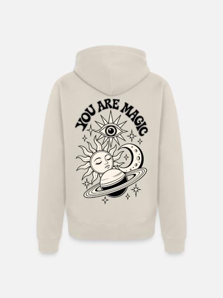 You Are Magic Celestial - Unisex Premium Bio Zip Hoodie - Beige