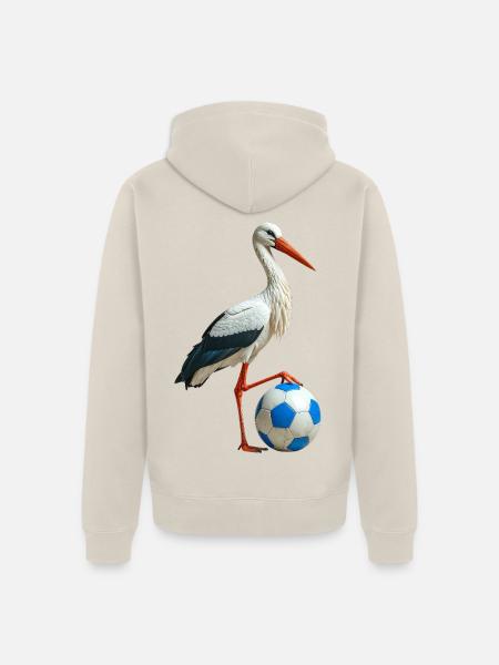 Weissstorch Störche - Unisex Premium Bio Zip Hoodie - Beige