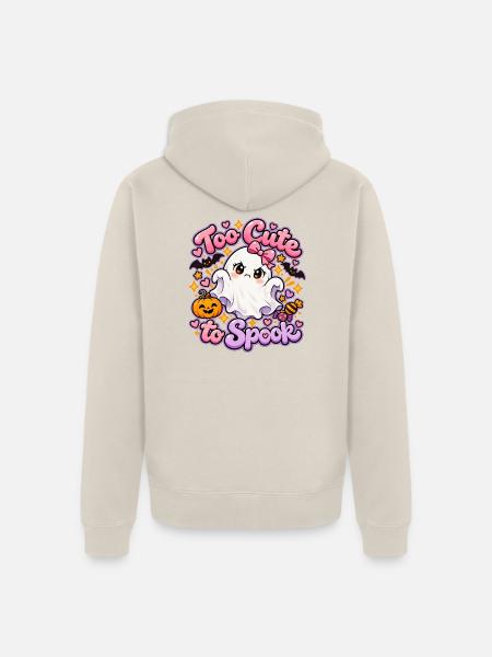 Too Cute to Spook Geist - Unisex Premium Bio Zip Hoodie - Beige