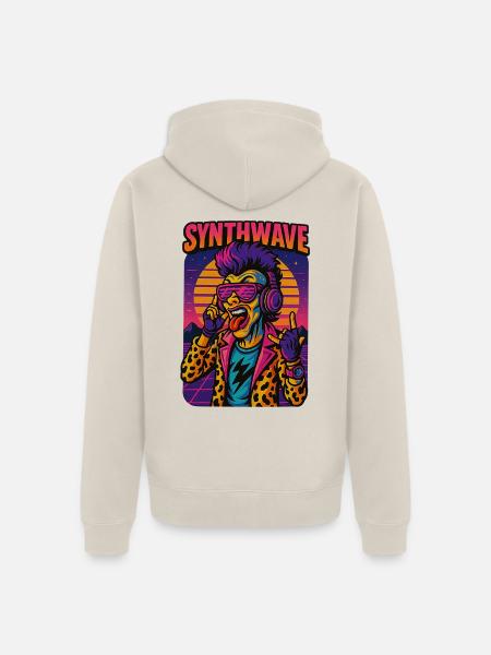 synthwave - Unisex Premium Bio Zip Hoodie - Beige