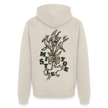 Mistel - Unisex Premium Bio Zip Hoodie - Beige - Hinten - Thijin (182cm)
