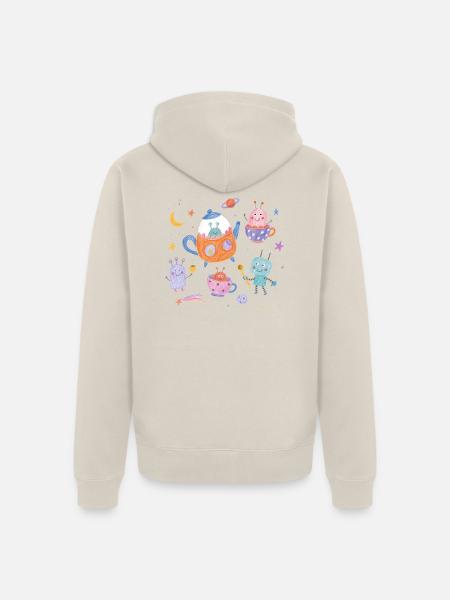 Alien-Teeparty - Unisex Premium Bio Zip Hoodie - Beige