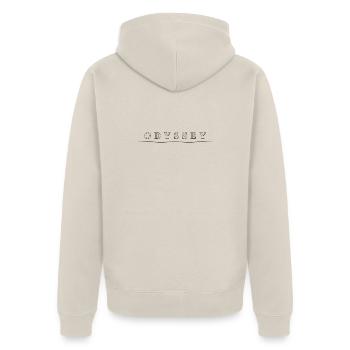 Odyssey  - Unisex Premium Bio Zip Hoodie - Beige - Hinten - Thijin (182cm)