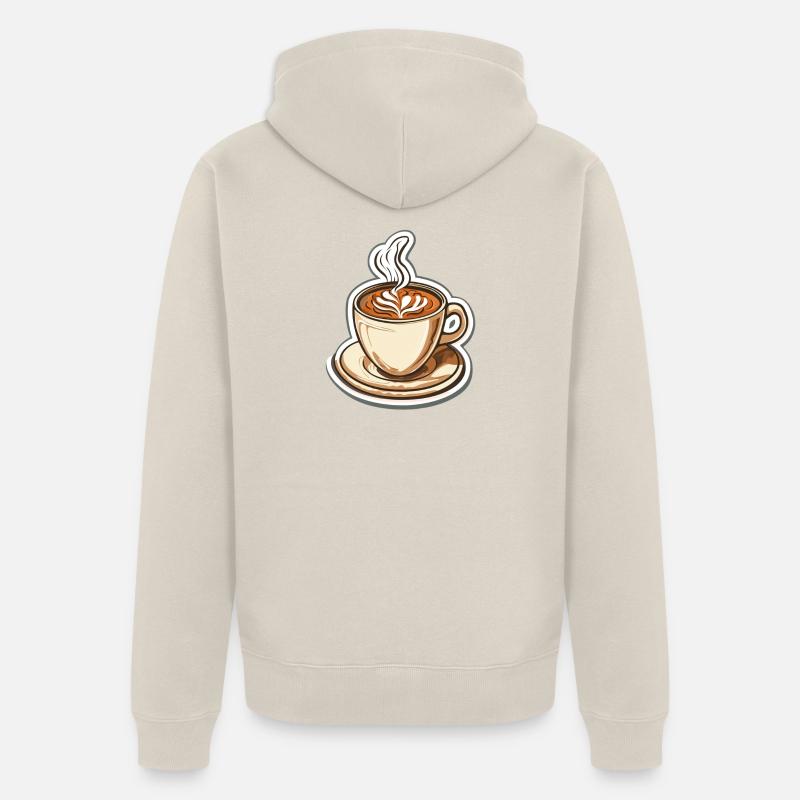 Café - Veste à capuche bio Premium Unisexe - beige