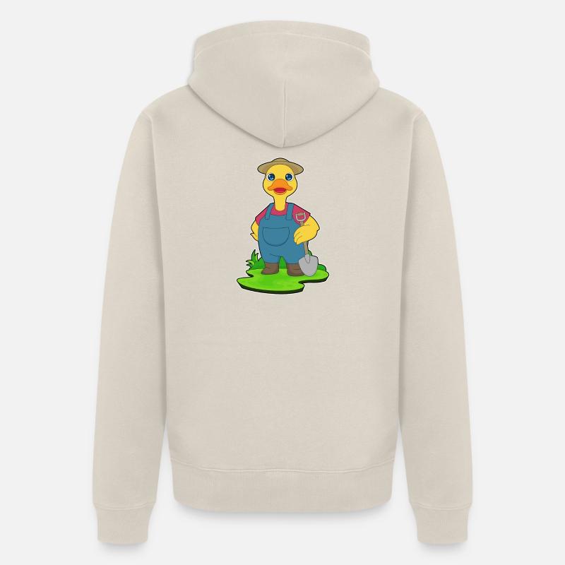 Pelle d’éleveur de canards - Veste à capuche bio Premium Unisexe - beige