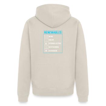 Cellules solaires Énergie solaire Énergies renouvelables - Veste à capuche bio Premium Unisexe - beige - Dos - Thijin (182cm)