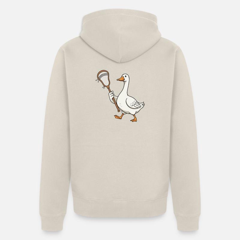 Canard de crosse avec filet - Veste à capuche bio Premium Unisexe - beige