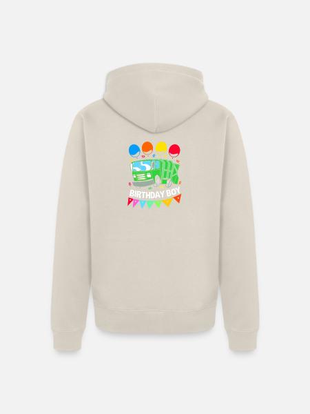 Müllwagen Müllauto Müllmann Mülleimer - Unisex Premium Bio Zip Hoodie - Beige