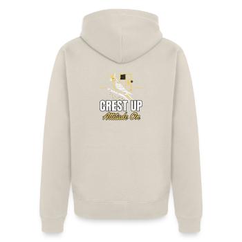 Nymphensittich - Crest Up Attitude On - Vogelfreun - Unisex Premium Bio Zip Hoodie - Beige - Hinten - Thijin (182cm)