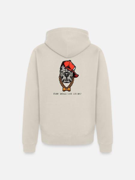 Bulldog Street Cap Halskette - Unisex Premium Bio Zip Hoodie - Beige