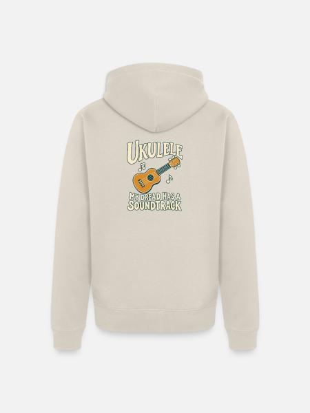 Lustiger Ukulele-spieler Dunkler Humor - Unisex Premium Bio Zip Hoodie - Beige
