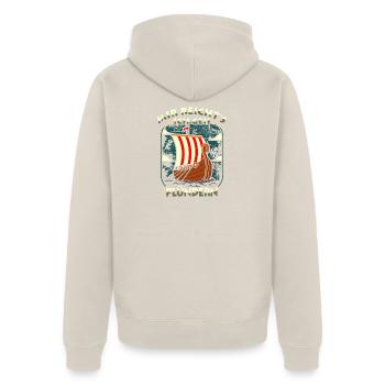 Mir Reichts Ich Geh Plündern Wikinger Kostüm - Unisex Premium Bio Zip Hoodie - Beige - Hinten - Thijin (182cm)