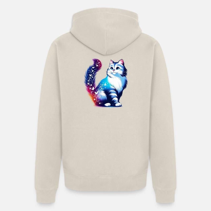 Chat - Veste à capuche bio Premium Unisexe - beige