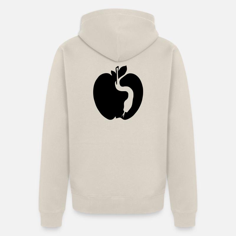 Serpent et pomme - Veste à capuche bio Premium Unisexe - beige