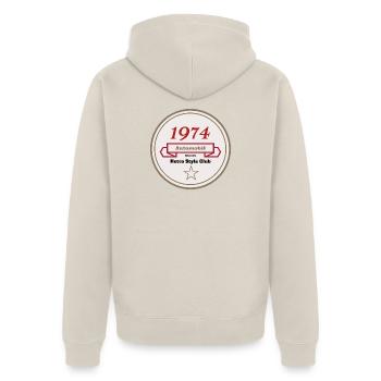 51_Motor_Club_ _RenkoDesign_1 - Veste à capuche bio Premium Unisexe - beige - Dos - Thijin (182cm)