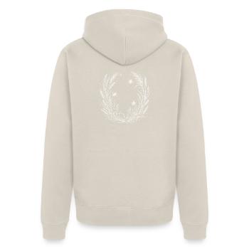 Fleurs sauvages avec abeilles - Veste à capuche bio Premium Unisexe - beige - Dos - Thijin (182cm)
