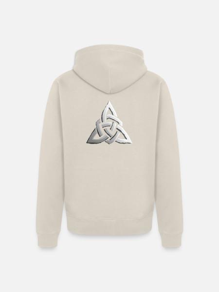 Keltischer Triadenknoten - Unisex Premium Bio Zip Hoodie - Beige
