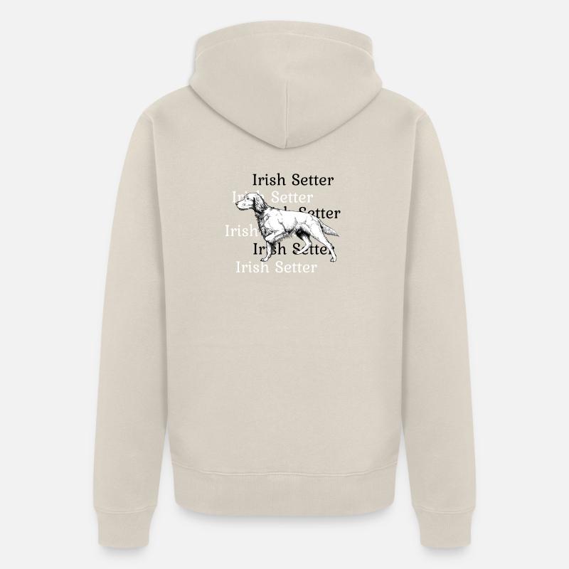 Irish Setter ci-dessus - Veste à capuche bio Premium Unisexe - beige