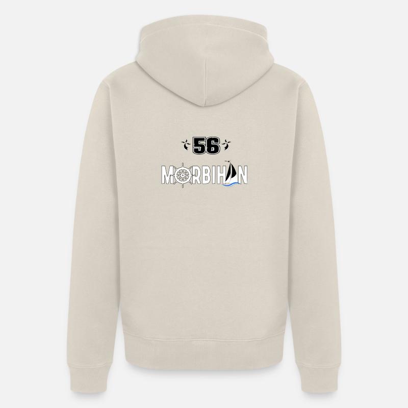 Morbihan - Veste à capuche bio Premium Unisexe - beige