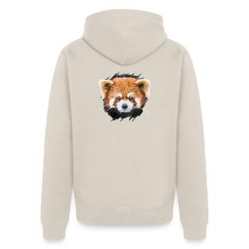 Petit panda - Veste à capuche bio Premium Unisexe - beige - Dos - Thijin (182cm)