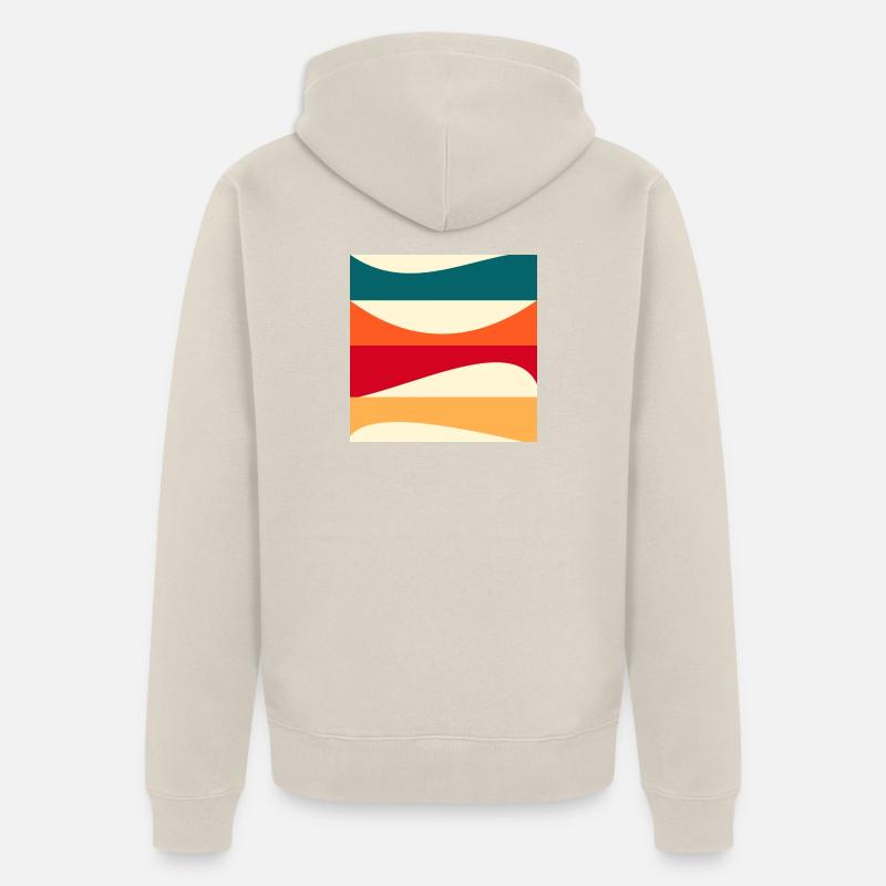 Constructivism - MODERN ART - BACKGROUND - Unisex Premium Organic Zip Hoodie - beige