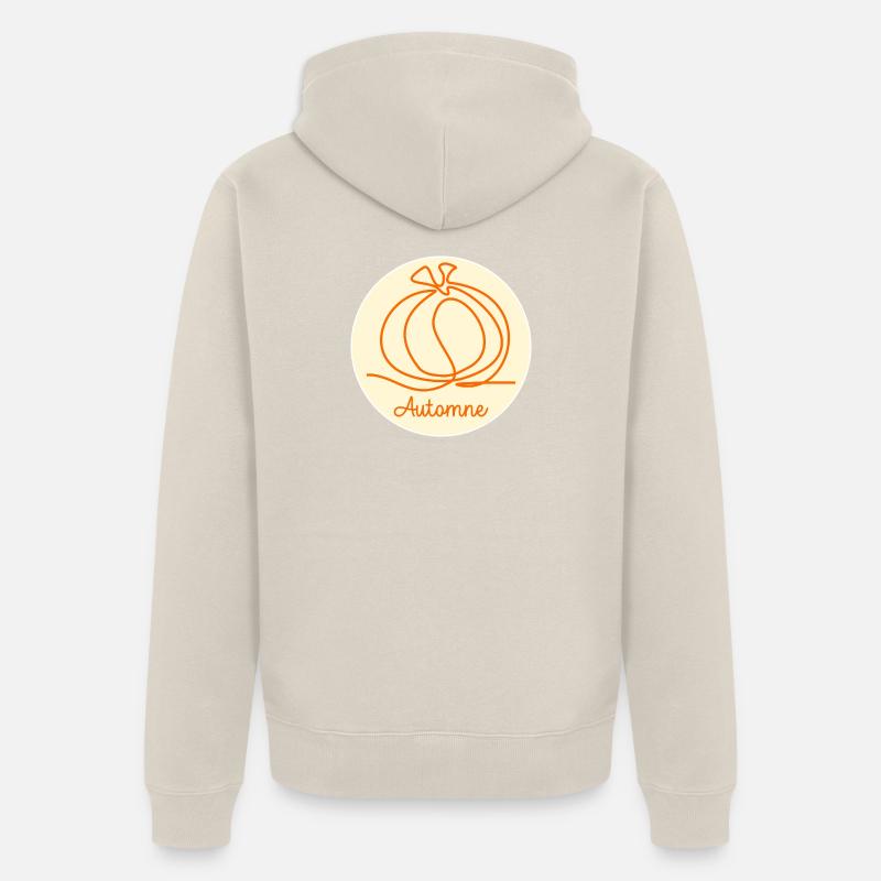 Automne Courge - Veste à capuche bio Premium Unisexe - beige