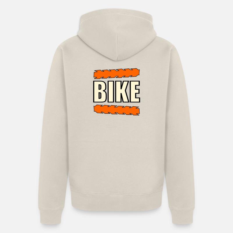 VÉLO CYCLISME PISTES CYCLABLES PNEU - Veste à capuche bio Premium Unisexe - beige