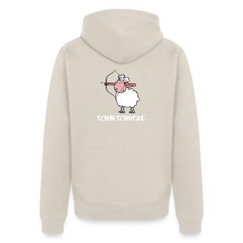 Sagittarius Sagittarius Zodiac Sign - Unisex Premium Organic Zip Hoodie - beige - Back - Thijin (182cm)