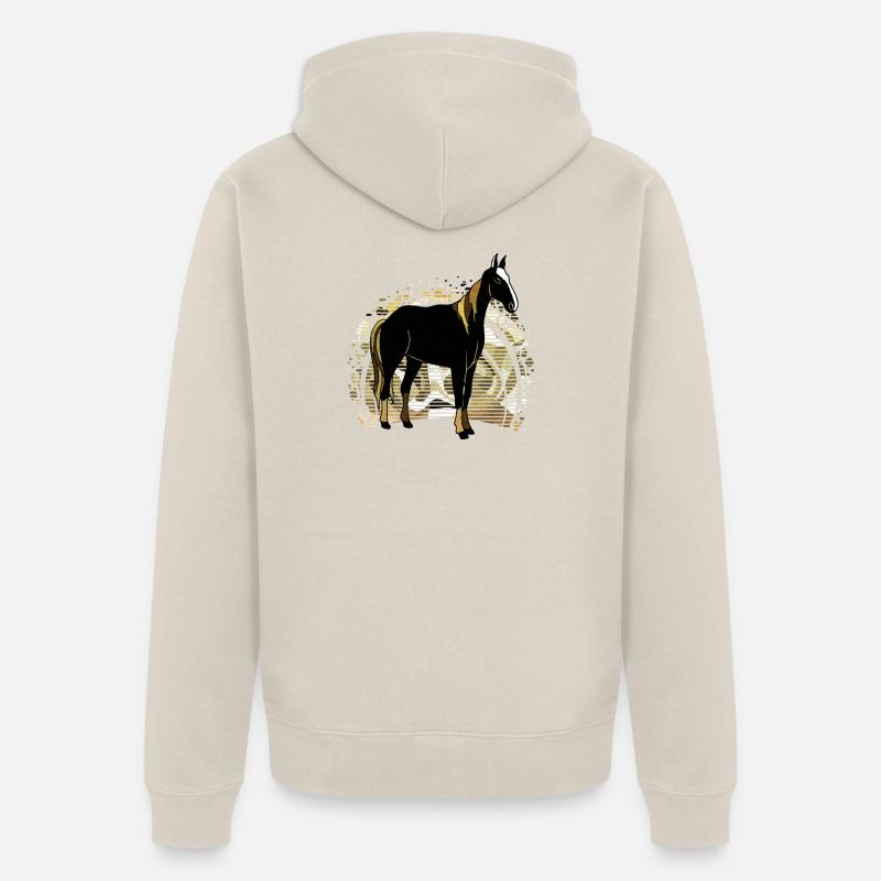 Cheval - Veste à capuche bio Premium Unisexe - beige