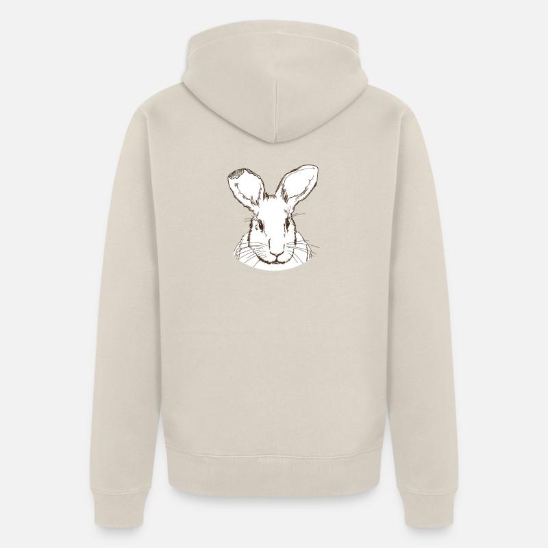 Lapin - Veste à capuche bio Premium Unisexe - beige