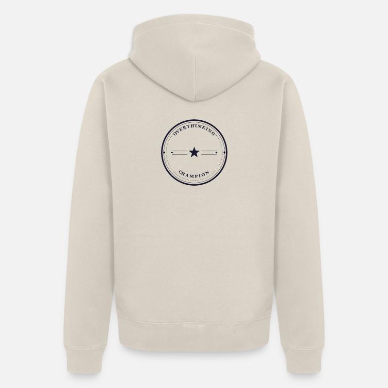 Champion de la suranalyse - Veste à capuche bio Premium Unisexe - beige