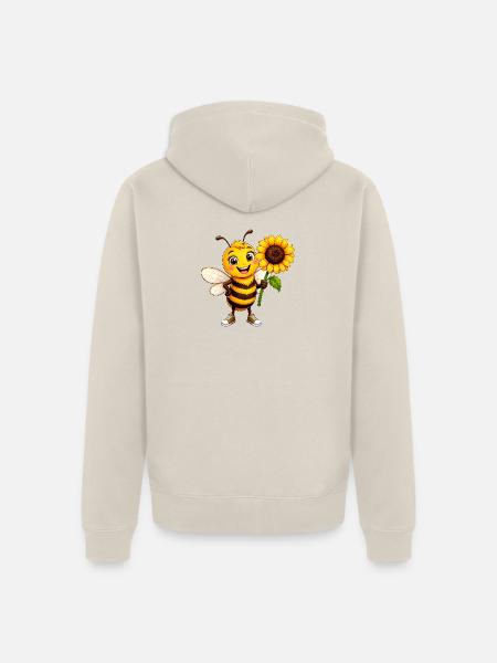 Fröhliche Hummel - Unisex Premium Bio Zip Hoodie - Beige