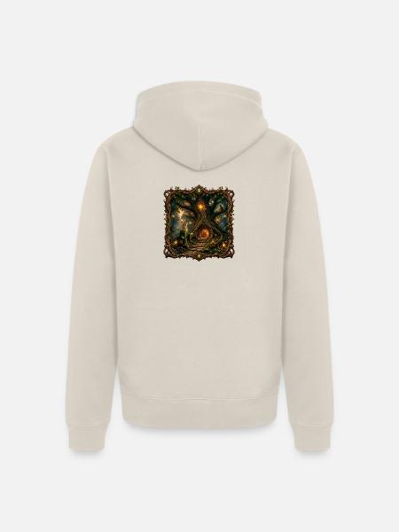 Magischer Baum - Unisex Premium Bio Zip Hoodie - Beige